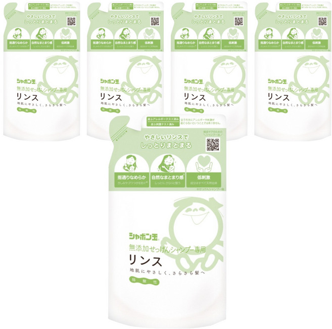 샤본다마 헤어린스 리필, 420ml, 5개