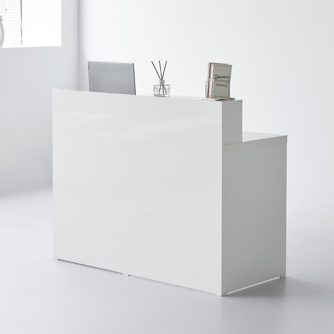 도모디자인 클레아 카운터 안내데스크 확장형 1200 방문설치, 화이트