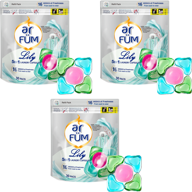 아로퓸 프리미엄 퍼퓸 화이트릴리 캡슐세제, 30개입, 3개