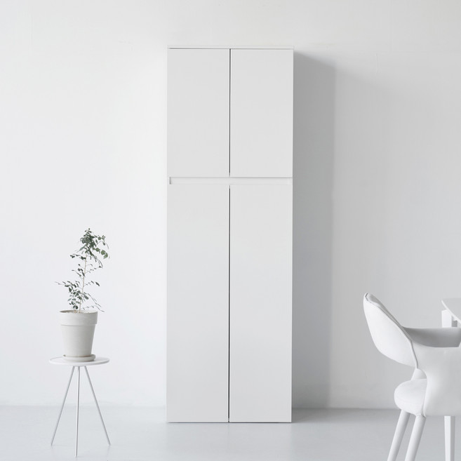 도모디자인 오르딘 주방 키큰 멀티수납장 600 방문설치, 화이트