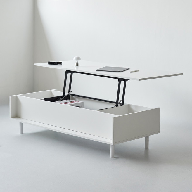 도모디자인 에스텔로 리프트업 테이블 1200 방문설치, 화이트