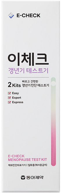 동아제약 이체크 갱년기 테스트기, 2개입, 1개