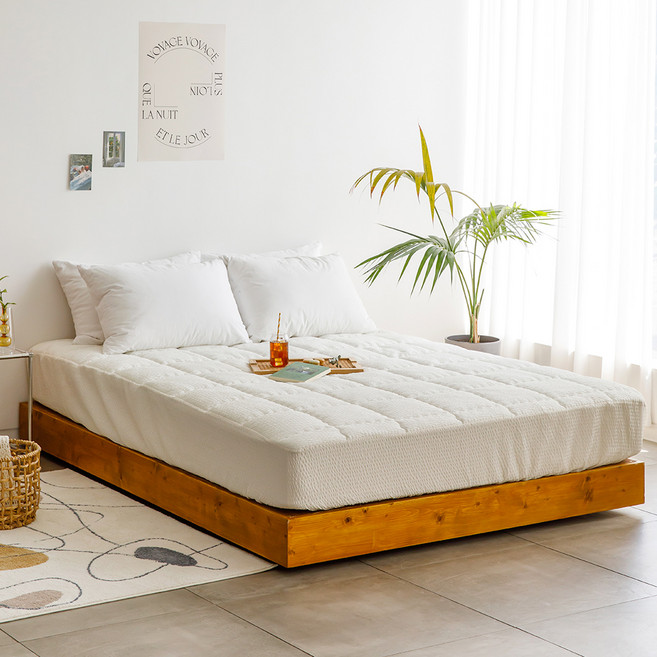 라몬떼 선염 시어서커 토퍼형 매트리스 커버