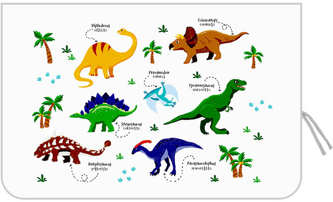 banybany 차량용 자석 햇빛가리개, 암막 공룡, 1개