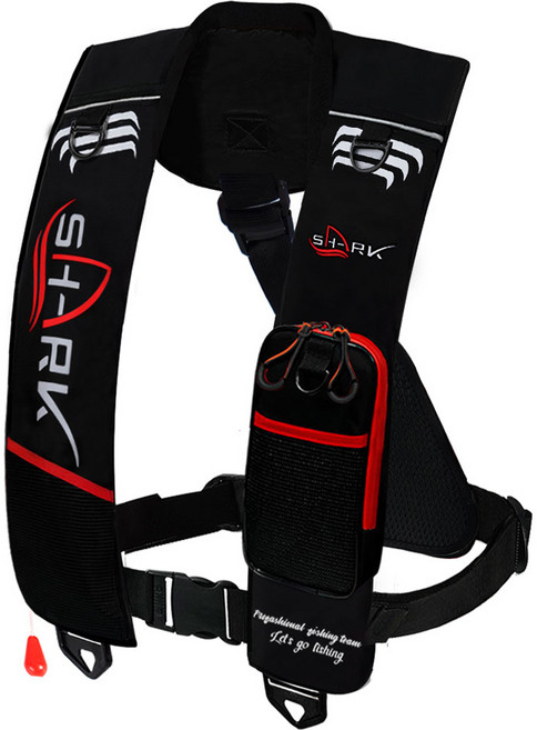 샤크 남녀공용 원포켓 자동팽창식 구명조끼 TMSAA21-BW