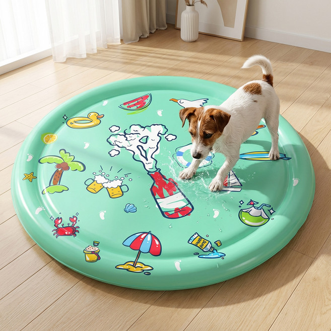 딩동펫 반려동물 블루오션 아이스쿨링 놀이 워터매트, 파티, 1개