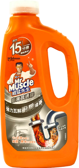 Mr Muscle 威猛先生 廚房強力疏通膠, 960ml, 1瓶