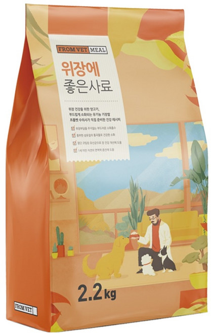 프롬벳 강아지 전연령 위장에 좋은 건식 사료, 소화기능/췌장/위개선, 2.2kg, 1개