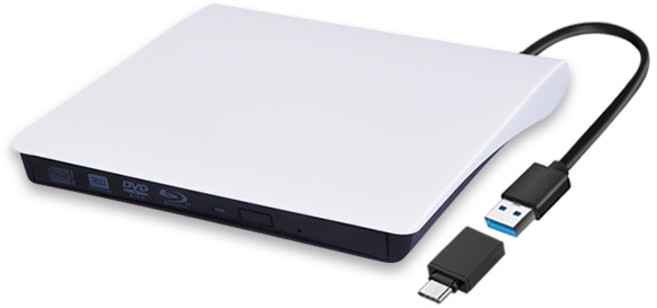 노트케이스 USB 3.0 DVD RW 멀티 외장형 ODD, NC-MULTI8X(화이트), 1개