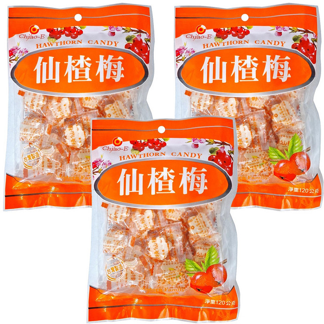 Chiao-E 巧益 仙楂梅, 120g, 3袋