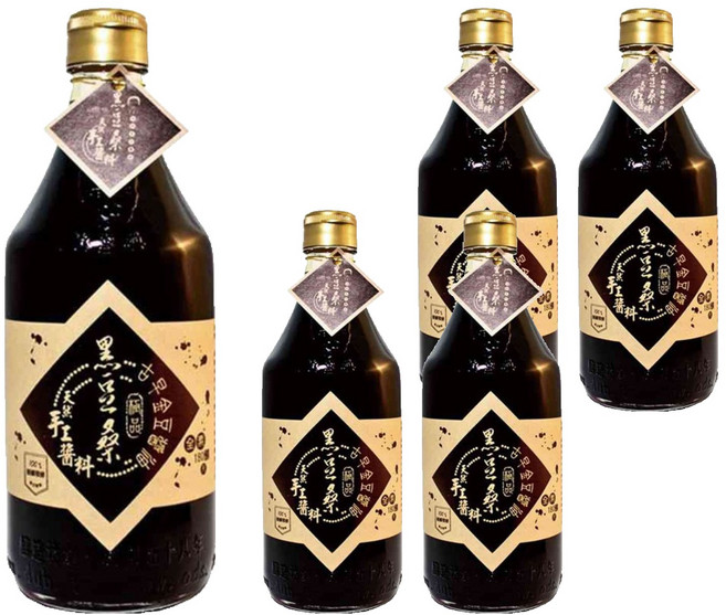 黑豆桑 天然極品古早金豆醬油, 550ml, 5瓶