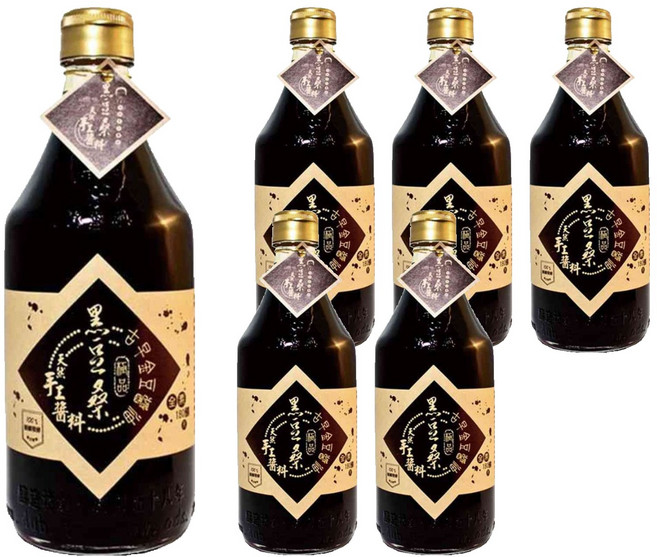 黑豆桑 天然極品古早金豆醬油, 550ml, 6瓶