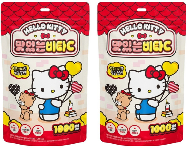 아텍스 헬로키티 맛있는 비타C 1000정, 1.1kg, 2개
