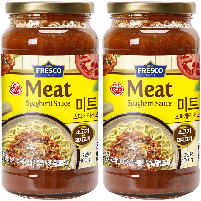 오뚜기프레스코 미트 스파게티 소스, 400g, 2개