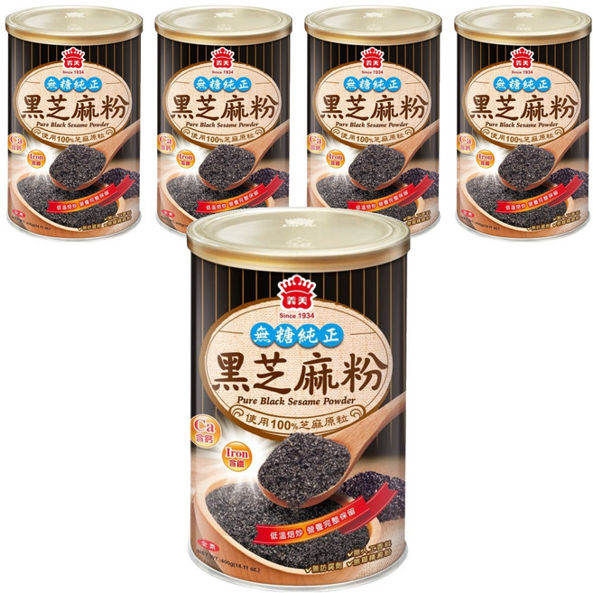 義美 黑芝麻粉, 400g, 5罐