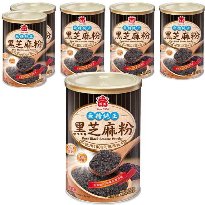 義美 黑芝麻粉, 400g, 6罐