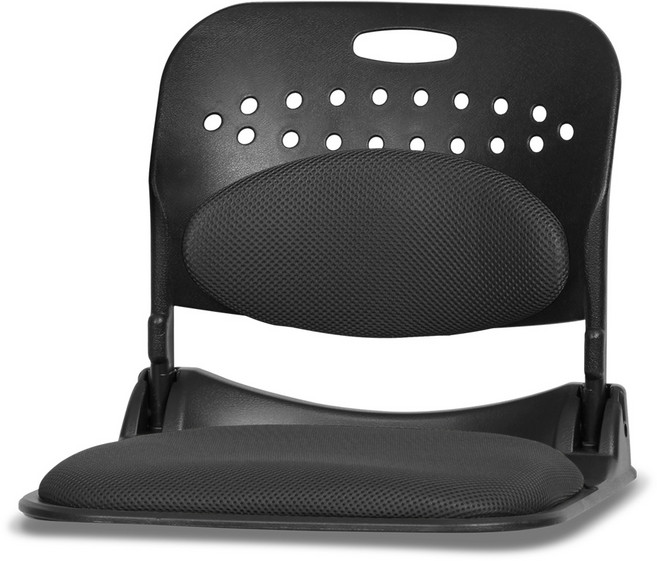 Chair Club Folding Plus Back 大腰椎折疊和室椅, 黑色