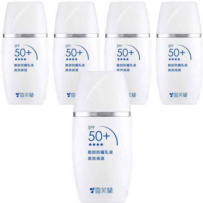 雪芙蘭 臉部防曬乳液 高效保濕 超微粒 防曬因子 SPF 50+, 30g, 5瓶