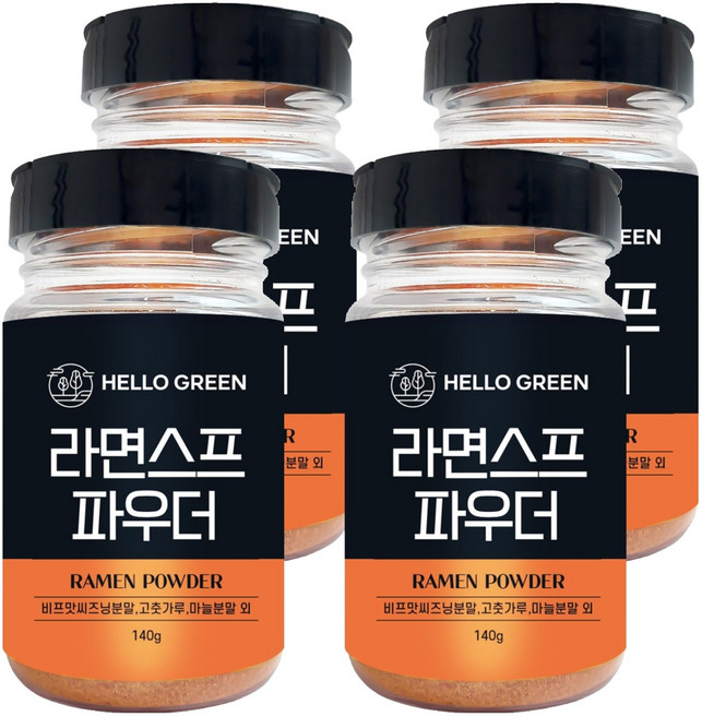 헬로우그린 라면 스프 파우더, 140g, 4개