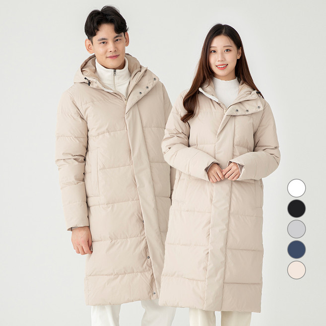 Caret 男女通用長版拼色連帽外套