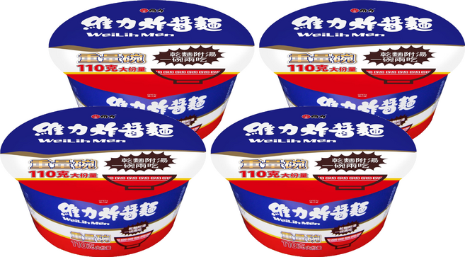 維力 炸醬麵重量碗 110g, 4入