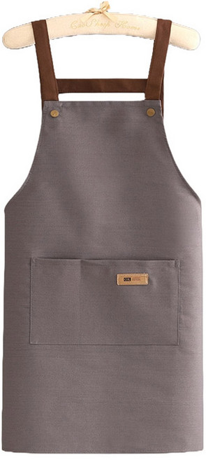 알로데 밀크티 플랩 미술 앞치마, TYPE19커피그레이