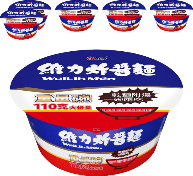維力 炸醬麵重量碗 110g, 6入