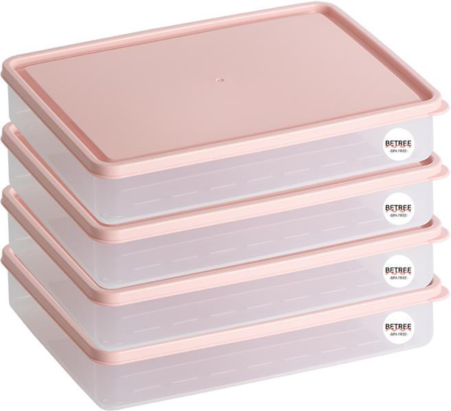 비트리 시즌2 휘어지는 냉동실 정리용기 3호 소, 1개입, 4개