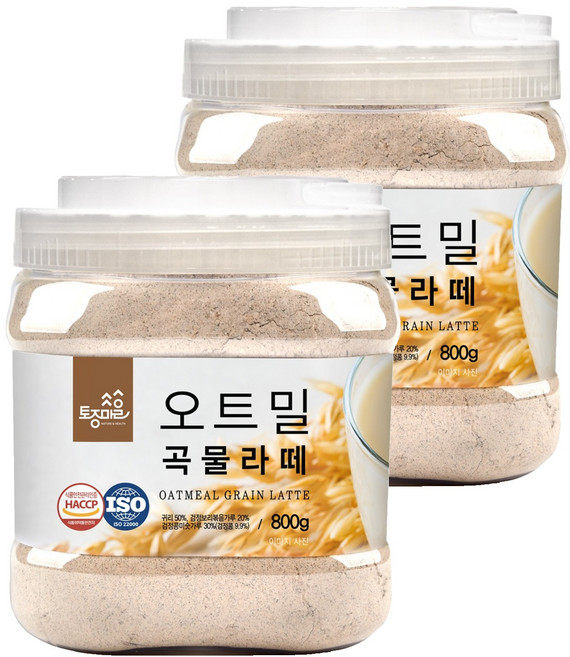 Tojongherb 韓國產燕麥穀物拿鐵粉, 800g, 1罐, 2罐