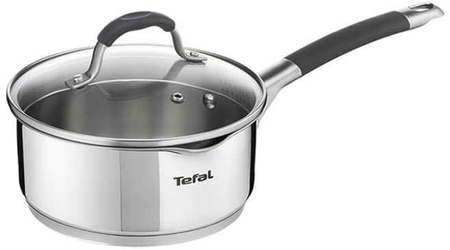 테팔 인덕션 일리코 스테인레스 편수 냄비, 16cm, 실버, 1개