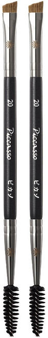 피카소 20 듀얼 아이브로우 브러쉬, 2개, 혼합색상