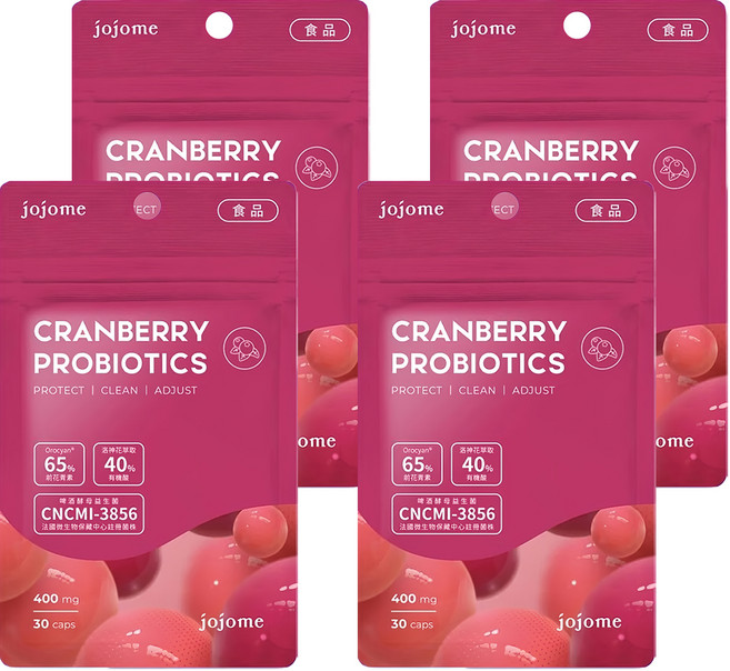 jojome 法國蔓越莓益菌膠囊, 30顆, 400mg, 4包