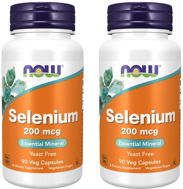 NOW Foods 硒200mcg 膠囊, 90顆, 2罐