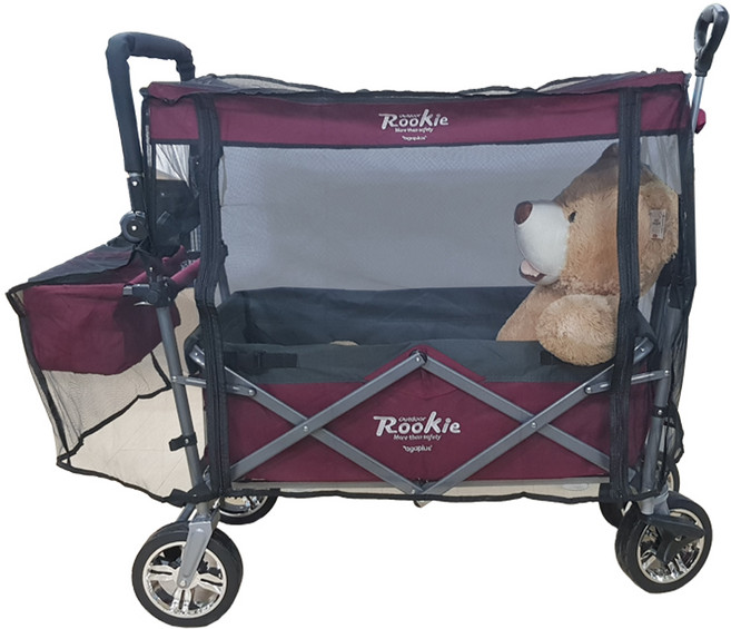 Rookie 피크닉 유아용 웨건 모기장, 1개, 블랙