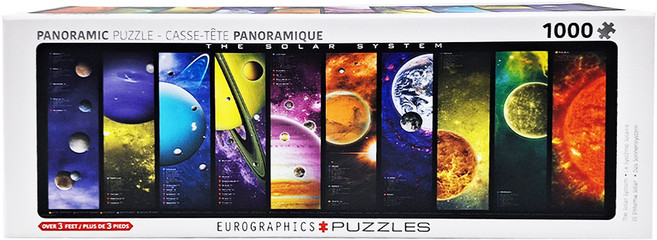 eurographicspuzzles 長形拼圖 13歲以上, 太陽系 多色, 1000片, 1盒