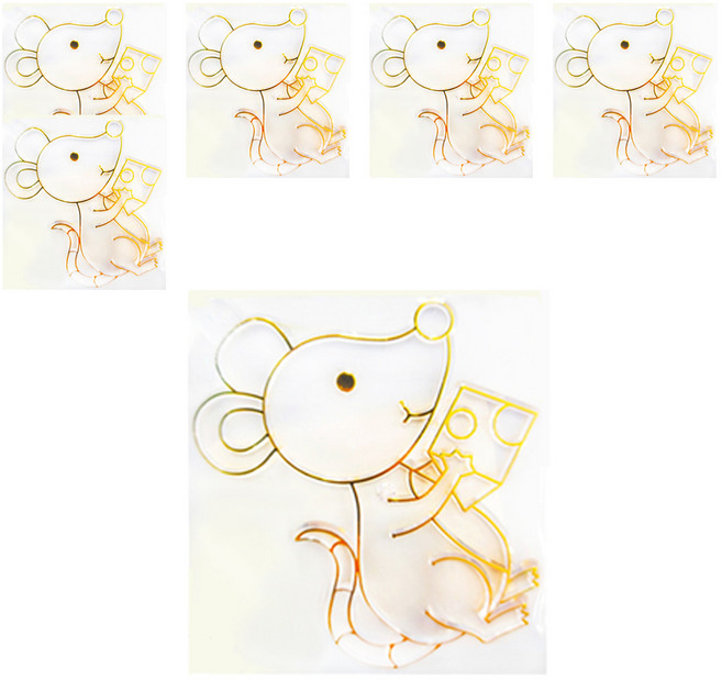 AMOS 阿摩司 壓克力模型版 小, 黃金鼠, 6個