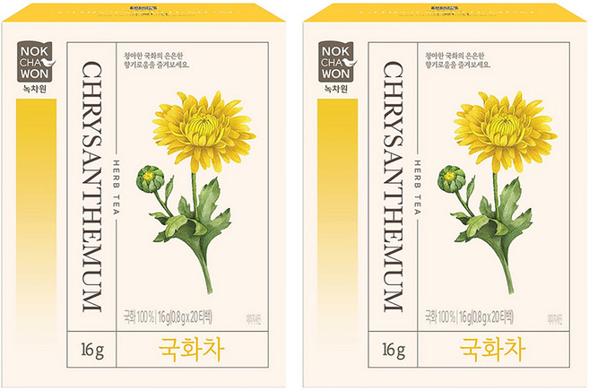 녹차원 국화차 티백, 0.8g, 20개입, 2개, 800mg