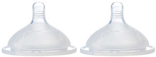 쁘띠누베 국내 제조 실리콘젖꼭지, 2단계(느린속도), 2개