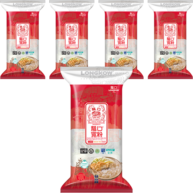 龍口 寬粉 快煮型 復刻版, 350g, 5包