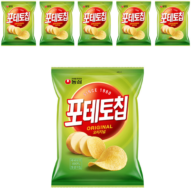 포테토칩 오리지널, 60g, 6개