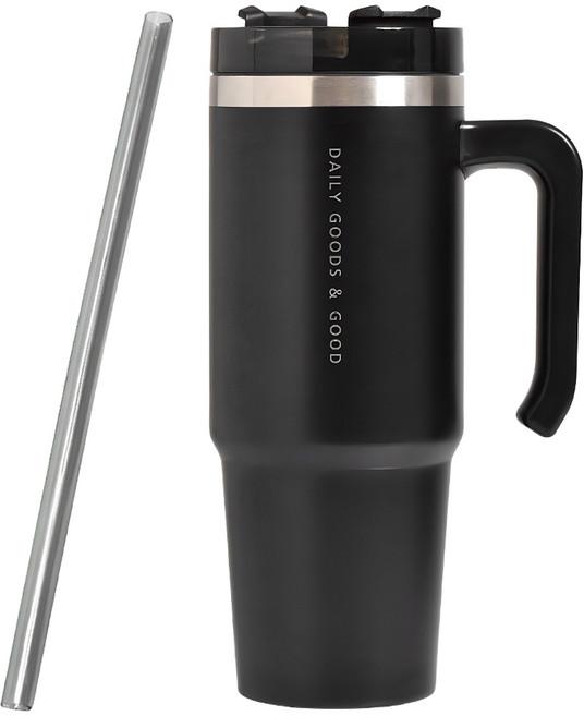 디지지 파스텔 진공 스텐 냉온 텀블러, 블랙, 900ml, 1세트