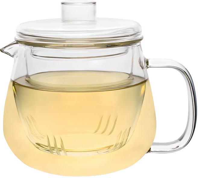 내열유리 투명 차 거름망 티포트, 500ml, 1개