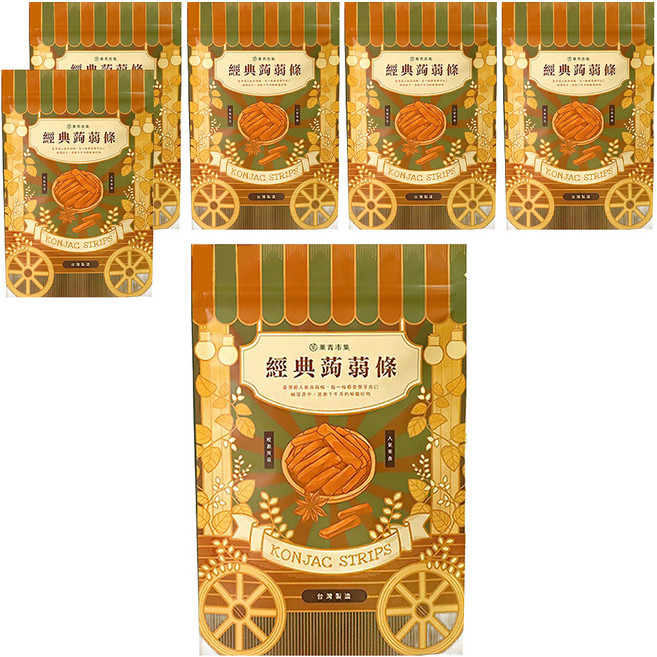 Green Market 菓青市集 麻辣蒟蒻條, 200g, 6包