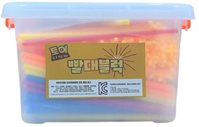 토이다락방 빨대블록 300p + 커넥터 200p, 혼합색상, 1개