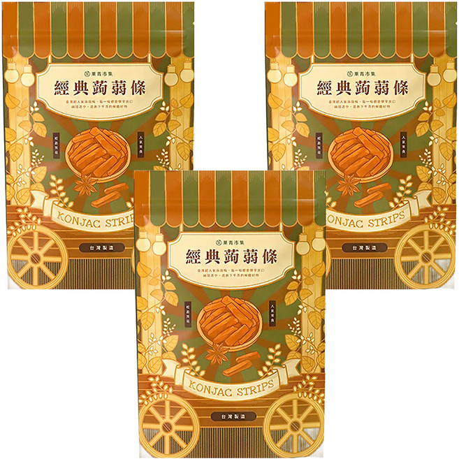 Green Market 菓青市集 麻辣蒟蒻條, 200g, 3包