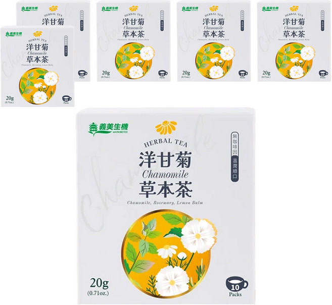 義美生機 洋甘菊草本茶, 6盒, 10包, 2g