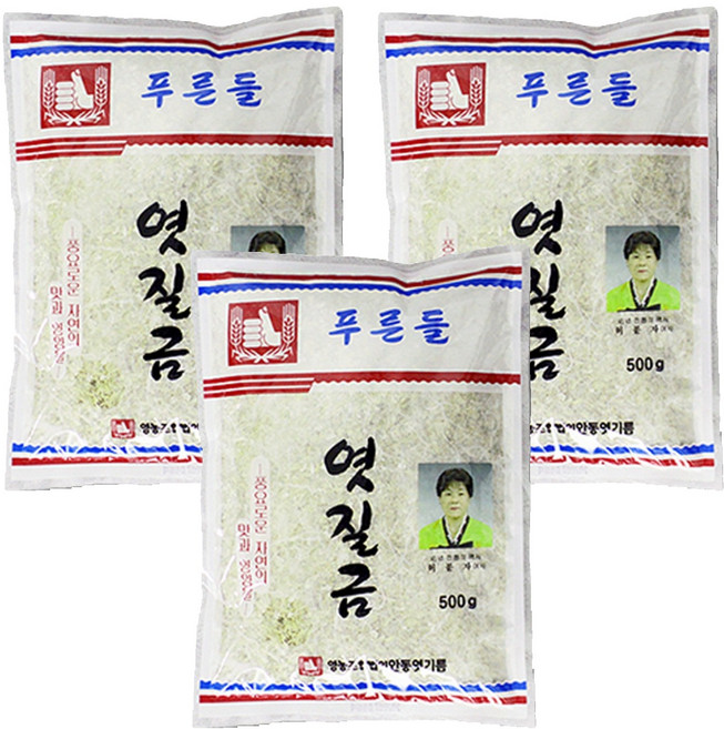 푸른들 안동 엿질금, 3개, 500g