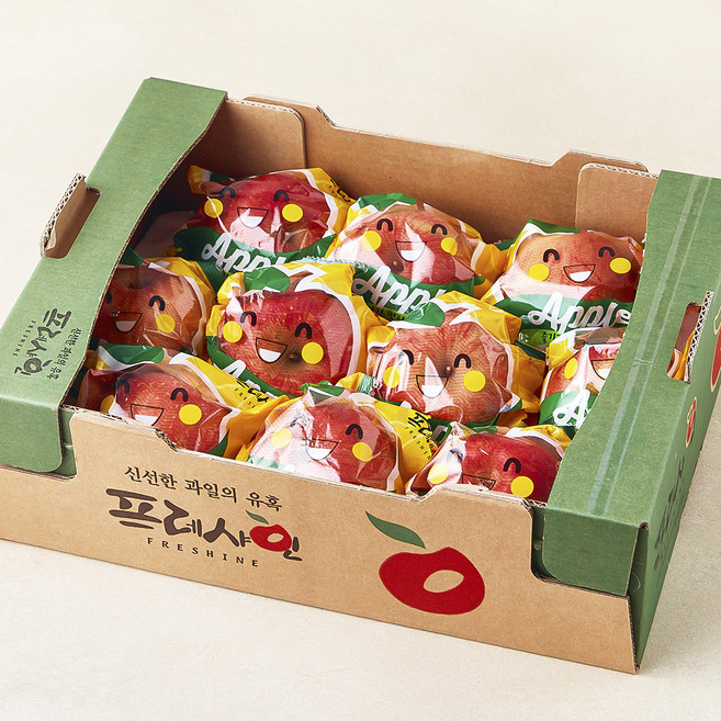 프레샤인 당도선별 충주 세척 사과, 2kg(중과), 1박스