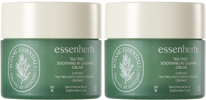 essenherb 茶樹舒緩鎮靜乳霜, 2個, 80ml