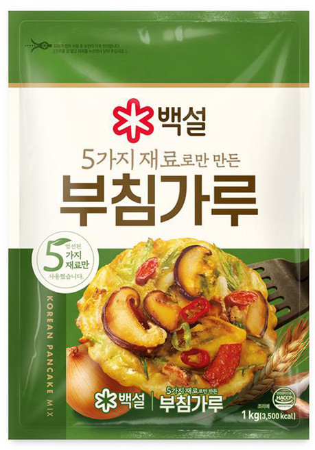 백설 5가지 재료로만 만든 부침가루, 1kg, 1개